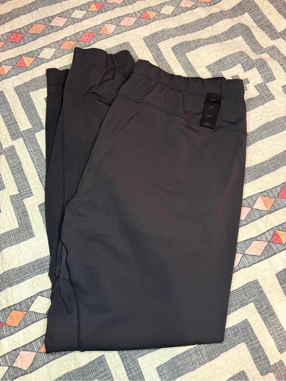 Fabletics Men’s Black Jogger Sweatpants with Contrasting Drawcord
